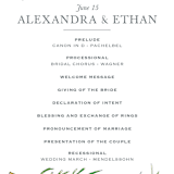 "Simple Sprigs" - Wedding Programs in Fern by Erin Deegan - Detail
