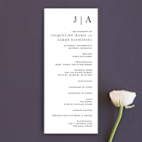 "Sophistotype" - Wedding Programs in Sea Salt by Snow and Ivy - Front