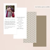 "Watercolor Delight" - Wedding Programs in Aqua by Petra Kern - Back of Card Options