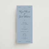 "Cheers" - Wedding Programs in Sky by Blustery August - Front