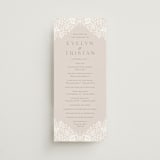 "Lace Trim" - Wedding Programs in Cream by Kristen Smith - Front