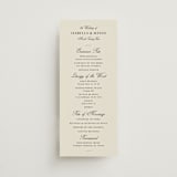 "Milagro" - Wedding Programs in Ivory by Ani Somi - Front