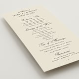 "Milagro" - Wedding Programs in Ivory by Ani Somi - Detail