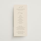"Love Story" - Wedding Programs in Mocha by Jennifer Postorino - Front
