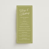 "rory" - Wedding Programs in Olive by Ellen Schlegelmilch - Front