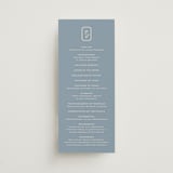 "Bevel Monogram" - Wedding Programs in French Blue by Carolyn MacLaren - Front