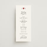 "Two Hearts" - Wedding Programs in Lily by Pati Cascino - Front