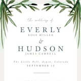 "Botanical Frame" - Wedding Programs in Fern by Kate Ahn - Detail