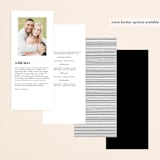 "Nolita" - Wedding Programs in Silk by Annie Clark - Back of Card Options