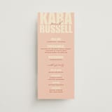 "Typographical Poster" - Wedding Programs in Blush by Stacey Day - Front