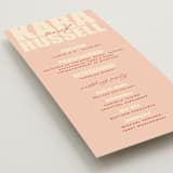 "Typographical Poster" - Wedding Programs in Blush by Stacey Day - Detail