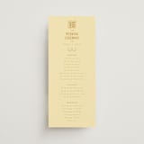 "Vintage Label" - Wedding Programs in Butter by Nazia Hyder - Front