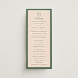"Scripted" - Wedding Programs in Emerald by Creo Study - Front