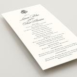 "Sophistique" - Wedding Programs in Linen by Cindy Reynolds - Detail