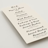 "simple monogram" - Wedding Programs in Lace by Cass Loh - Detail
