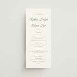 "Beautiful Day" - Wedding Programs in Graphite by Leah Bisch - Front