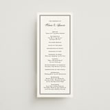 "Timeless Together" - Wedding Programs in Tuxedo by Carolyn MacLaren - Front