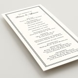 "Timeless Together" - Wedding Programs in Tuxedo by Carolyn MacLaren - Detail
