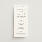 "Modern Romance" - Wedding Programs in Obsidian by Jennifer Postorino - Front