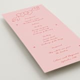 "The Bird Song" - Wedding Programs in Peach by Helena Vitto - Detail