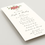 "Villa" - Wedding Programs in Azalea by Everett Paper Goods - Detail