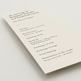 "Editorial" - Wedding Programs in Forest by Bethan - Detail
