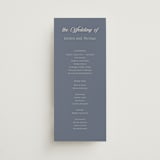 "Ritzy" - Wedding Programs in French Blue by Nicoletta Savod - Front