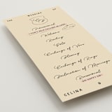 "Modern Fairy Tale" - Wedding Programs in Linen by Helena Vitto - Detail