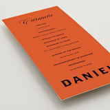 "Bold and Demure" - Wedding Programs in Amaro by Claire - Detail