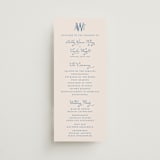 "Swan Crest" - Wedding Programs in Royal by Cass Loh - Front