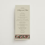 "Holiday Ribbon" - Wedding Programs in Ruby by Jackie Crawford - Front