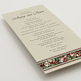 "Holiday Ribbon" - Wedding Programs in Ruby by Jackie Crawford - Detail