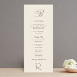 "Refined Beauty" - Wedding Programs in Cream by Stacey Day - Front