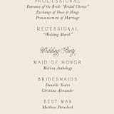 "Refined Beauty" - Wedding Programs in Cream by Stacey Day - Detail