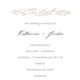 "Operatic" - Wedding Programs in Cream by Paper Raven Co. - Detail