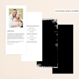 "Urban" - Wedding Programs in Onyx by Lori Wemple - Back of Card Options