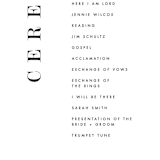 "Urban" - Wedding Programs in Onyx by Lori Wemple - Detail