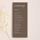 "Sweet scallop" - Wedding Programs in Taupe by Annie Clark - Front