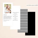 "Charleston" - Wedding Programs in Tuxedo by Susan Brown - Back of Card Options