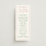 "Squiggly type" - Wedding Programs in Carnation by Creo Study - Front