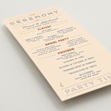 "Street Bistro" - Wedding Programs in Latte by Wonderland - Detail