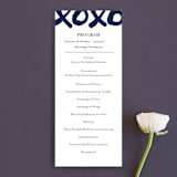 "Brushed Love" - Wedding Programs in Night Navy by Lisa Guerrero - Front