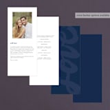 "Brushed Love" - Wedding Programs in Night Navy by Lisa Guerrero - Back of Card Options