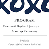 "Brushed Love" - Wedding Programs in Night Navy by Lisa Guerrero - Detail