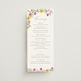 "Wildflower Wreath" - Wedding Programs in Peony by Yaling Hou Suzuki - Front