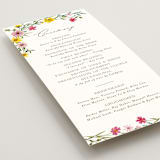 "Wildflower Wreath" - Wedding Programs in Peony by Yaling Hou Suzuki - Detail