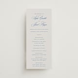 "Amalfi Blue" - Wedding Programs in Blue Mist by Design Lotus - Front