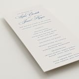 "Amalfi Blue" - Wedding Programs in Blue Mist by Design Lotus - Detail