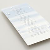"Bristol" - Wedding Programs in Aqua by Jennifer Wick - Detail