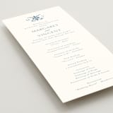 "Coastal Charm" - Wedding Programs in Dusty Blue by Jennifer Postorino - Detail